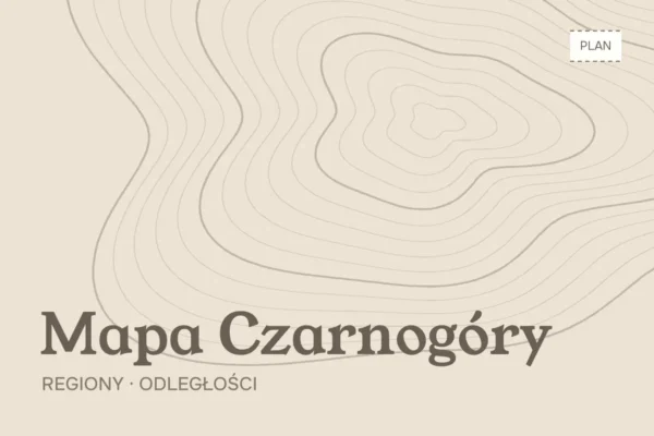 Mapa Czarnogóry — regiony, miejscowości i odległości